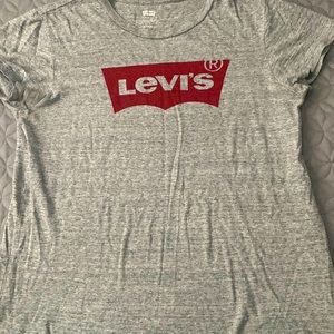 Grey levi shirt.